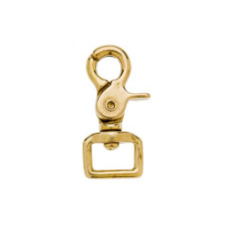 Mosquetón Gatillo Doble Gancho Dorado