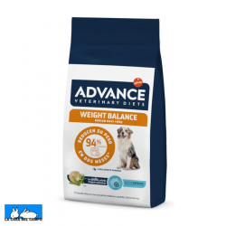 saco de pienso para perros medianos y grandes de advance weight balance