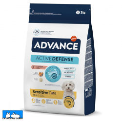 saco de pienso para perros pequeños advance sensitive mini de salmon