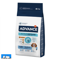 pienso para perros medianos de 10 a 30 kilos de peso de la marca advance light de affinity