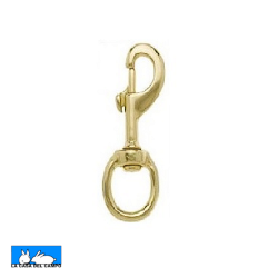 Mosqueton tipo gatillo con quitavueltas dorado de 29mm