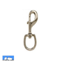 Mosqueton De Gatillo Con quitavueltas de color plateado, 29 milimetros