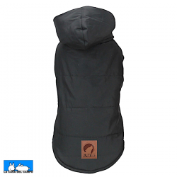 Abrigo Perro Anorak Con Capucha Negro