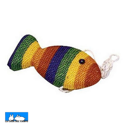 Rascador Pez Cuerda De Colores Para Gatos De Colgar