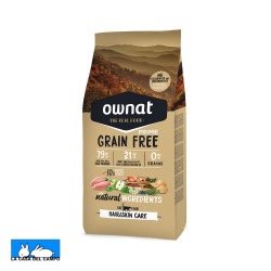 Pienso para gatos Ownat sin cereales para la piel y el pelo