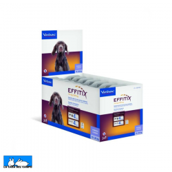 EFFITIX 134mg/1200mg SOLUCION PARA UNCION DORSAL PUNTUAL PARA PERROS MEDIANOS, Caja con 24 Pipetas de 2,2 ml