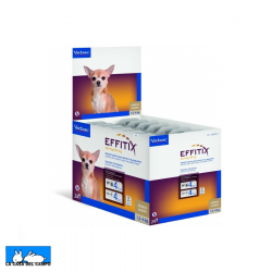 EFFITIX 26,8mg/240mg SOLUCION PARA UNCION DORSAL PUNTUAL PARA PERROS MUY PEQUEÑOS, Caja con 24 Pipetas de 0,44 ml