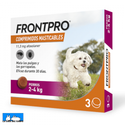 FRONTPRO 11 mg COMPRIMIDOS MASTICABLES PARA PERROS 2-4 kg