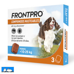FRONTPRO 68 mg COMPRIMIDOS MASTICABLES PARA PERROS > 10-25 kg